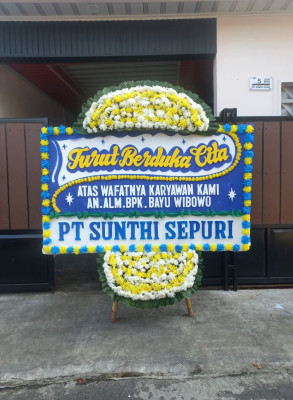 Papan Bunga Duka di Hadimulyo Barat